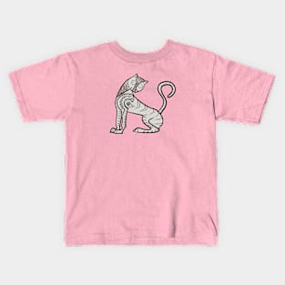 Wild Cat with Curious Gaze Kids T-Shirt